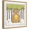Woodland Hideaway Bear by Moira Hershey 16-in. W x 16-in. H. Canvas Wall Art Print Framed in Natural